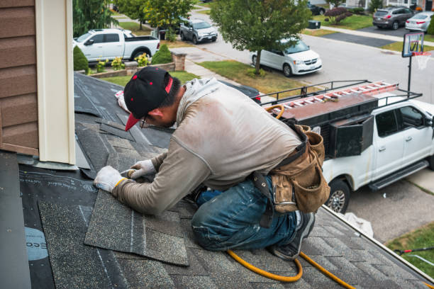 Professional Metal Roofing technician working in Goodrich, MI